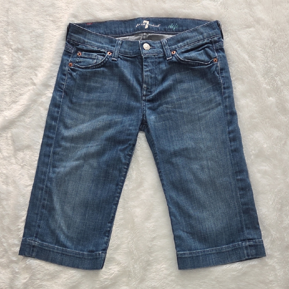 7 For All Mankind Dojo Bermuda Jean Shorts.